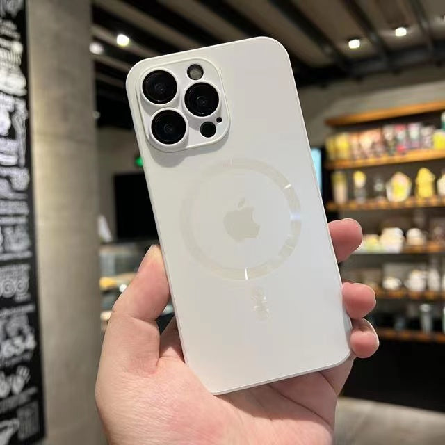 Apple16/15/14/13/12 comes with lens film AG streamer magnetic matte phone case