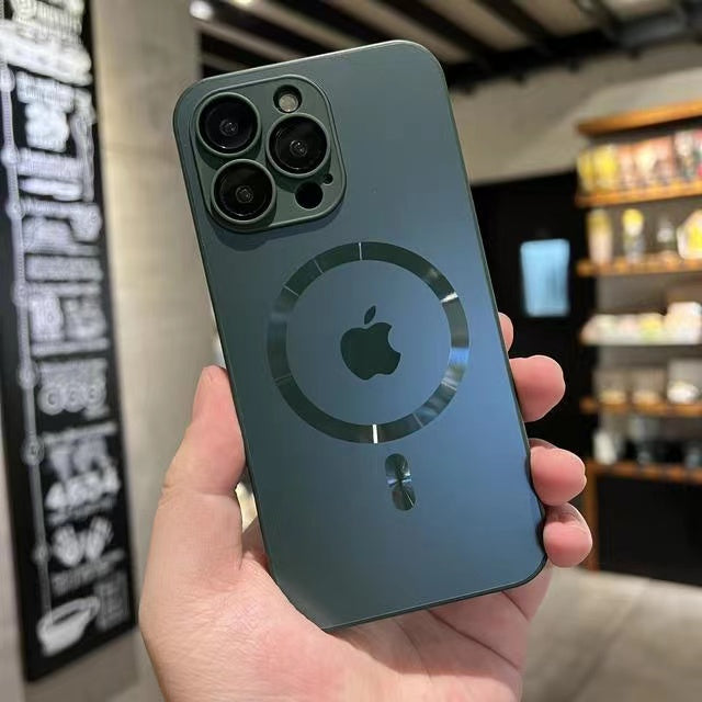 Apple16/15/14/13/12 comes with lens film AG streamer magnetic matte phone case