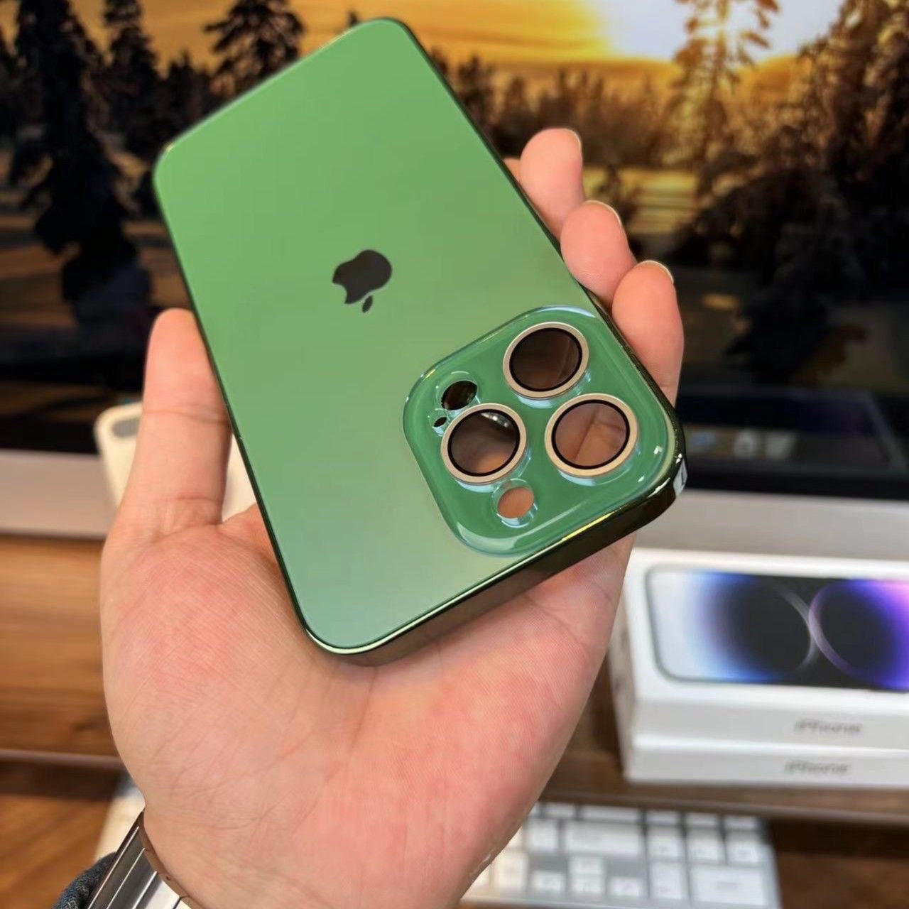 Comes with lens film, new Apple phone case, nano AG matte 16/15/14/13/12/11 trendy