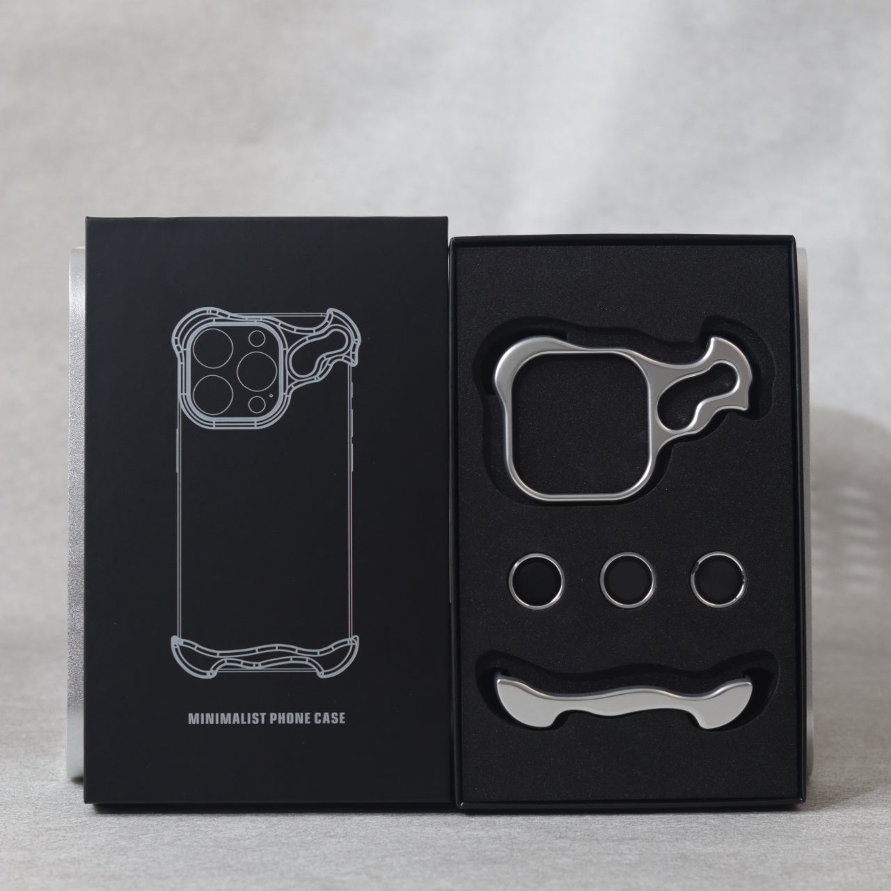 Apple16-12 special-shaped zinc alloy, metal corner pads, simple anti-fall bare metal feel, lens protection