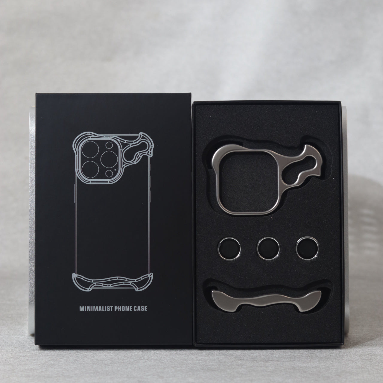 Apple16-12 special-shaped zinc alloy, metal corner pads, simple anti-fall bare metal feel, lens protection