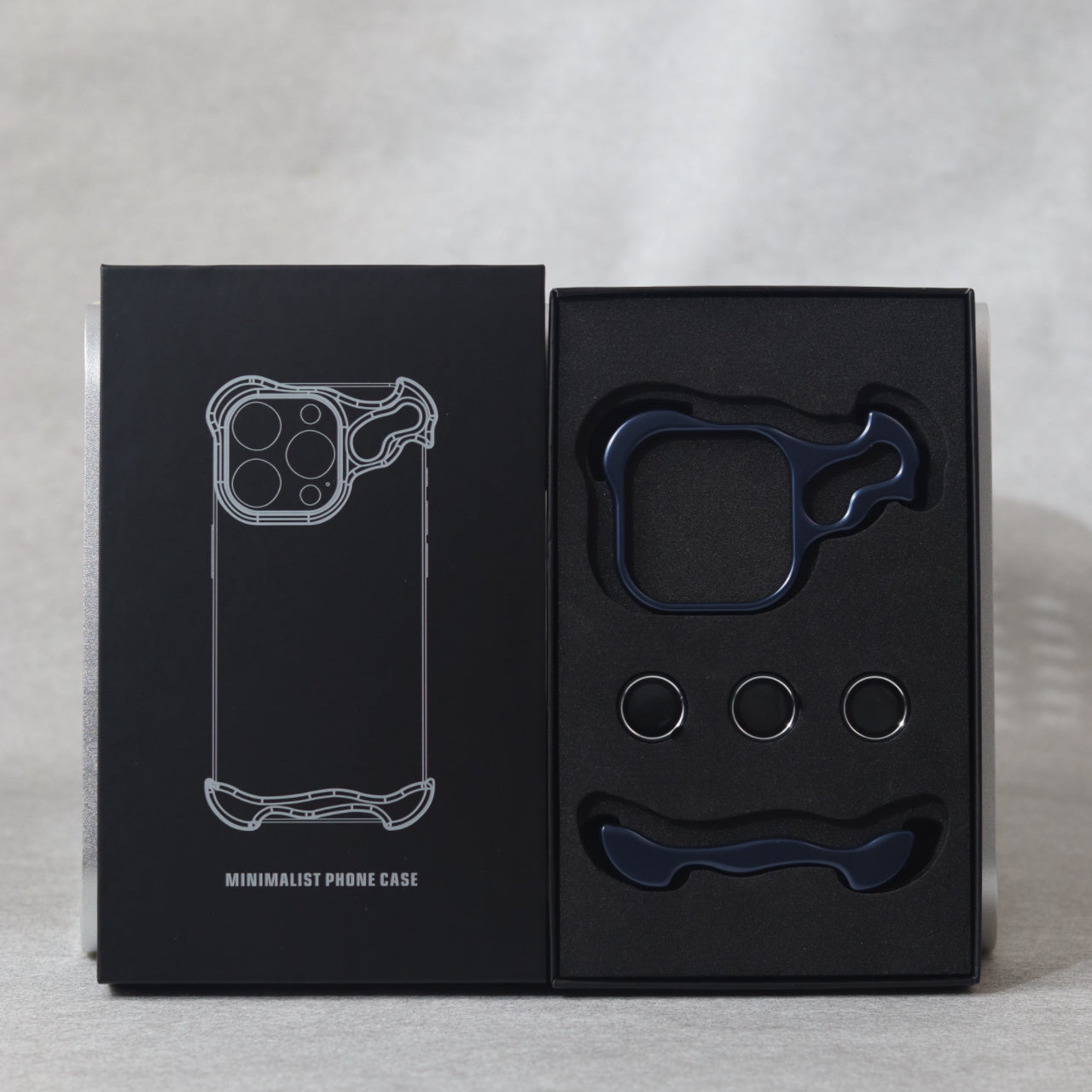 Apple16-12 special-shaped zinc alloy, metal corner pads, simple anti-fall bare metal feel, lens protection