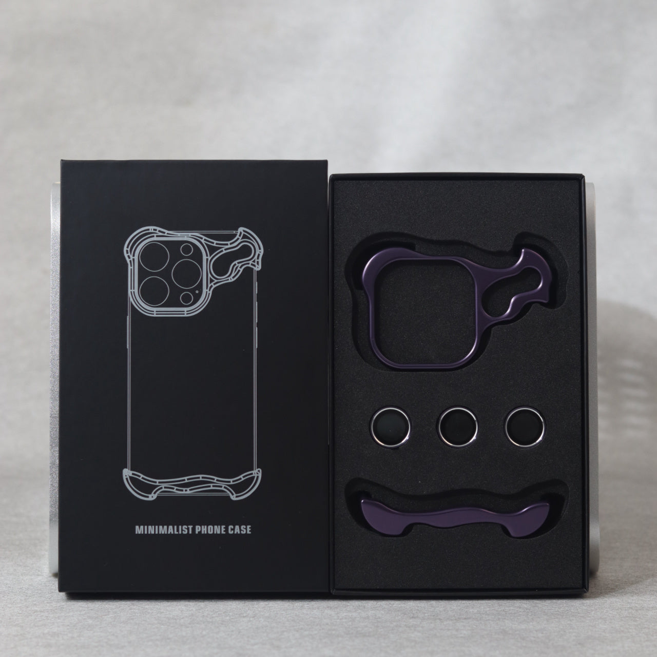 Apple16-12 special-shaped zinc alloy, metal corner pads, simple anti-fall bare metal feel, lens protection