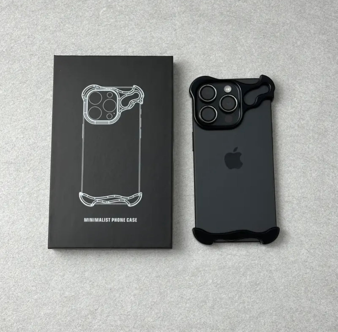 Apple16-12 special-shaped zinc alloy, metal corner pads, simple anti-fall bare metal feel, lens protection