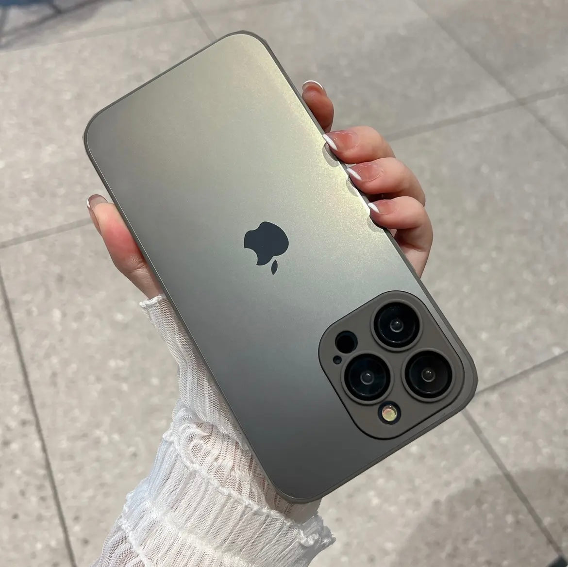 Popular frosted Apple 15-11 mobile phone case with lens film Internet celebrity silicone case