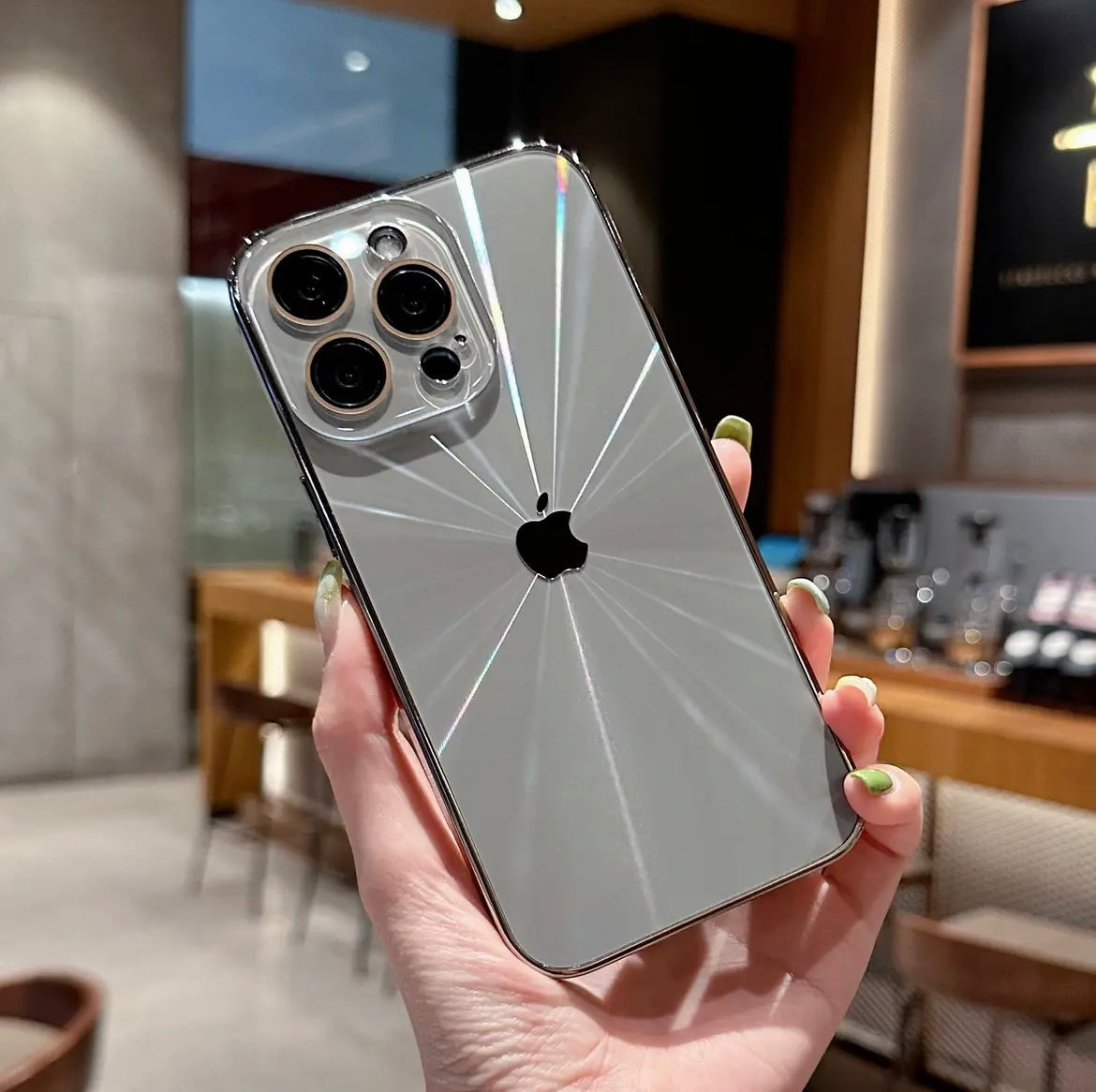 Apple 16/11 lens all-inclusive aurora pattern electroplated frosted case