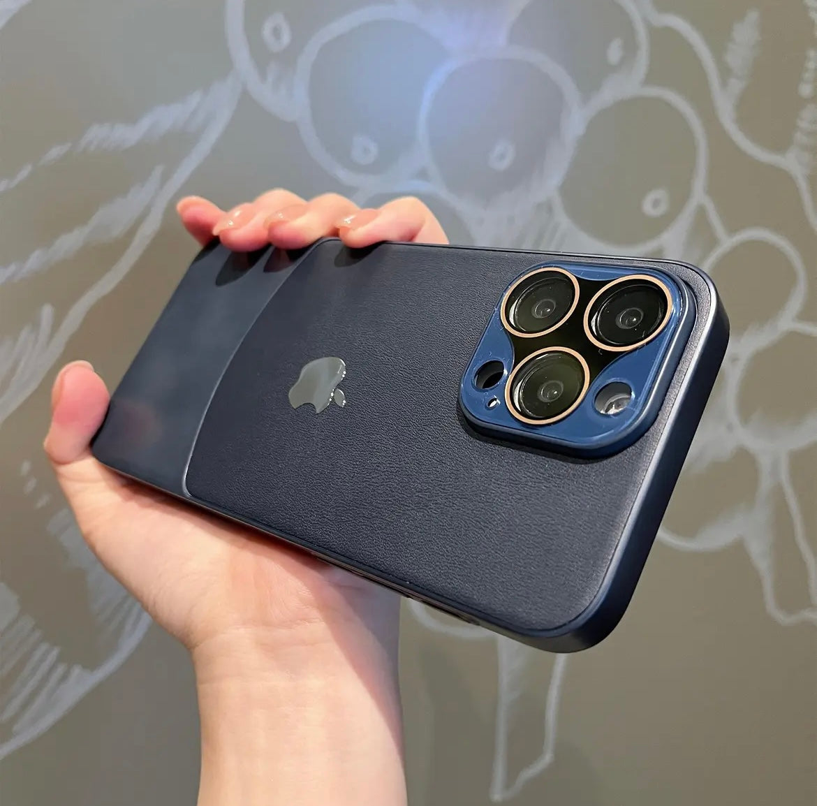 New iPhone 15/12 plain leather phone case Protective case