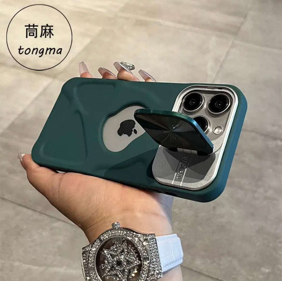 Protective cover magnetic label bracket mobile phone case Apple 15-11 men and women