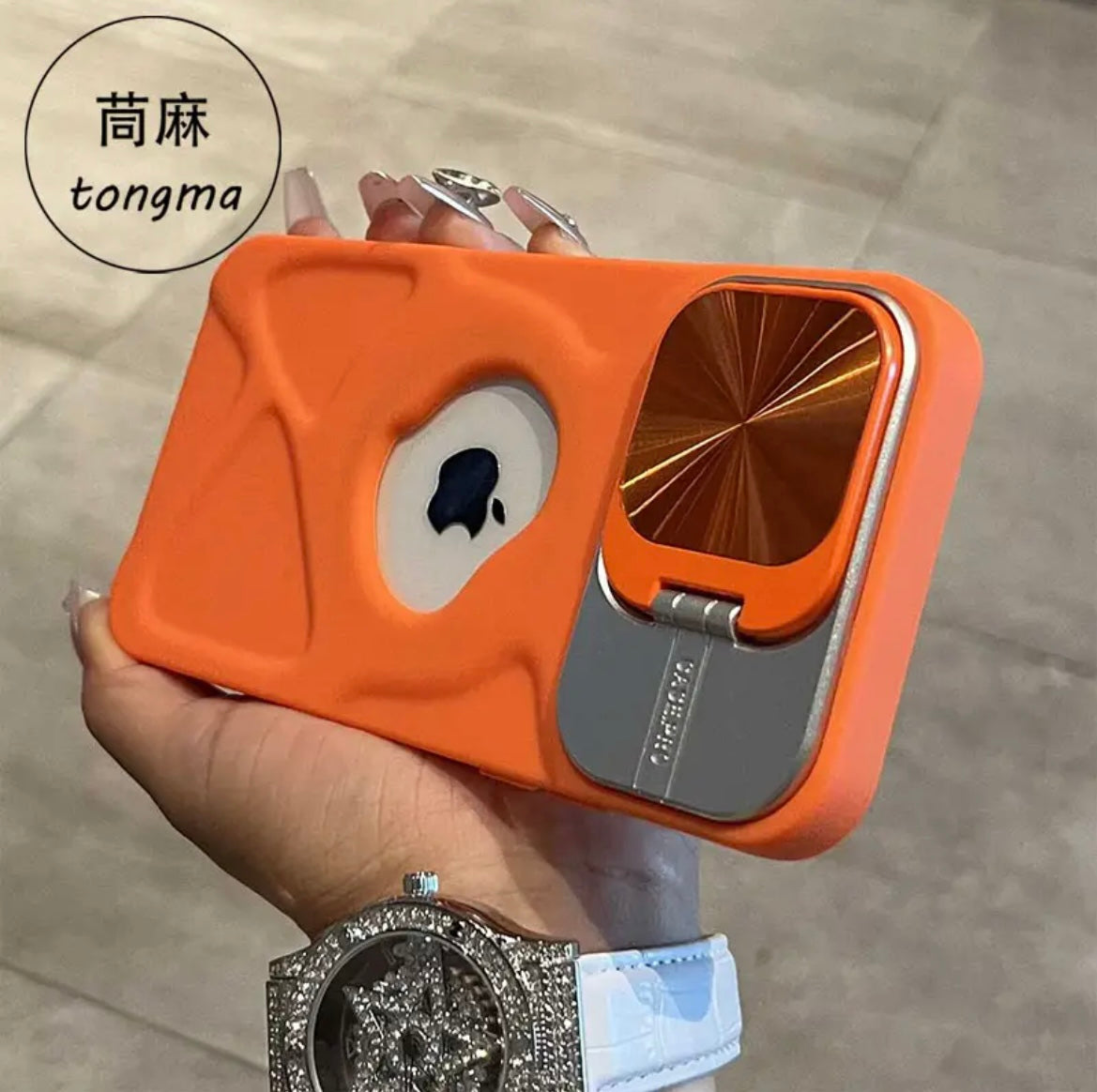 Protective cover magnetic label bracket mobile phone case Apple 15-11 men and women