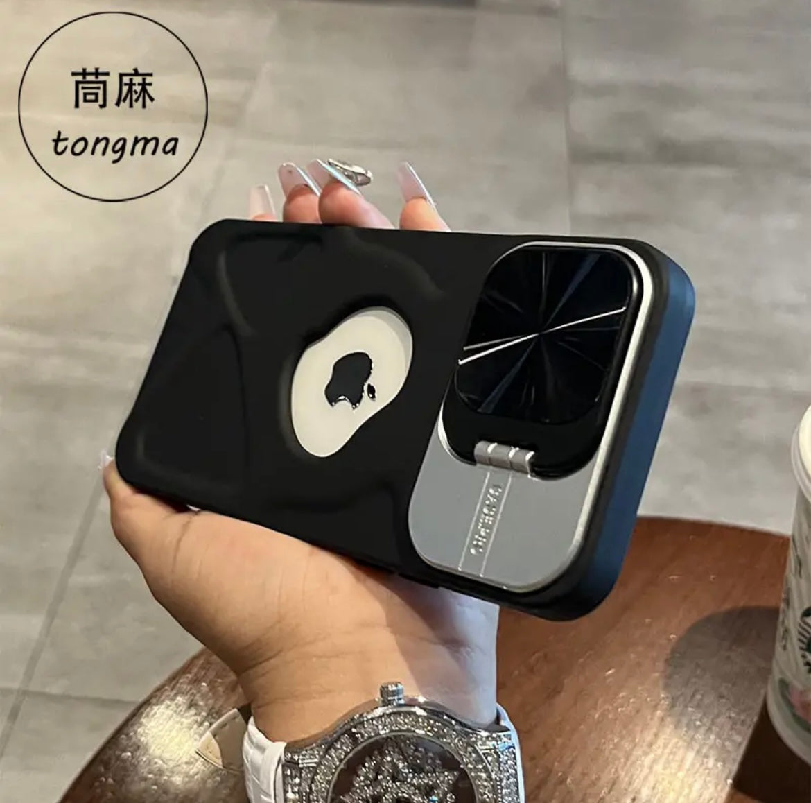 Protective cover magnetic label bracket mobile phone case Apple 15-11 men and women