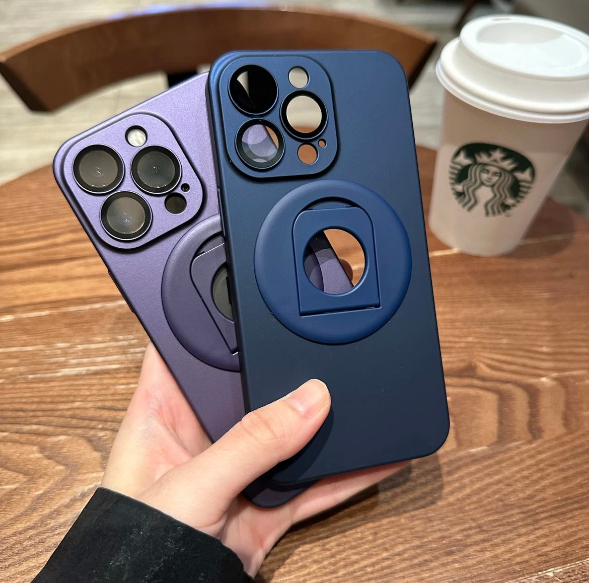 360° bracket magnetic suction apple 15-12 shell ultra-thin frosted lens full package