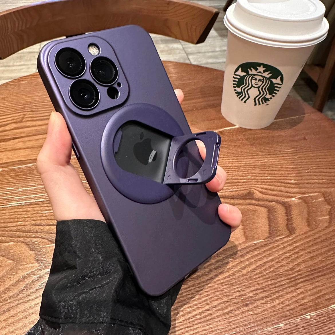 360° bracket magnetic suction apple 15-12 shell ultra-thin frosted lens full package