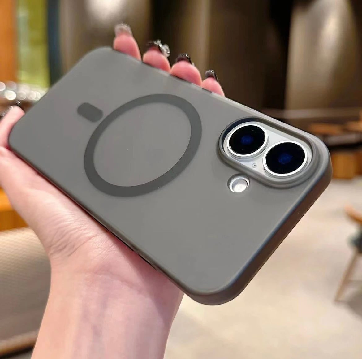 Suitable for Apple mobile phone case ice mist skin matte 16-12 magnetic suction full package anti-fall