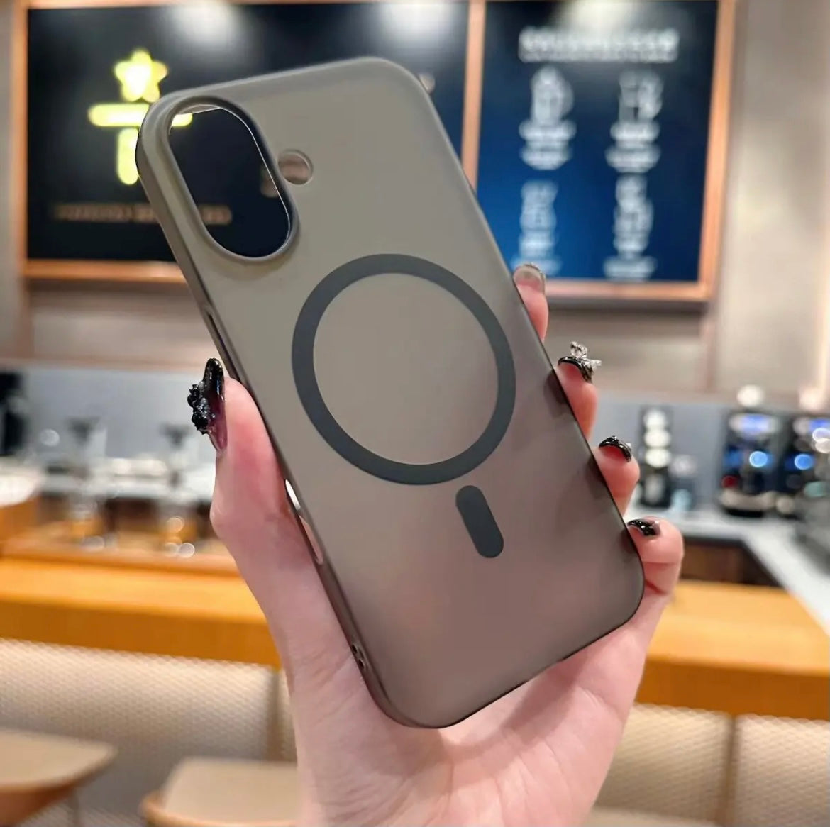 Suitable for Apple mobile phone case ice mist skin matte 16-12 magnetic suction full package anti-fall