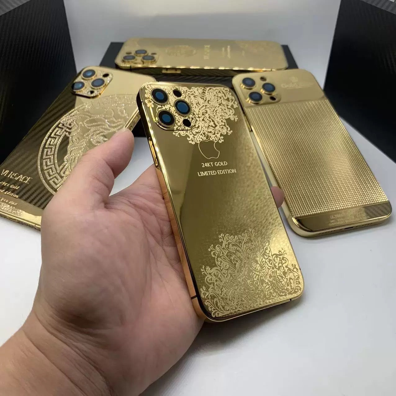 جراب هاتف محمول مناسب لهاتف iPhone 16ProMax/11 الإصدار الذهبي، غطاء خلفي مخصص خاص 13pro