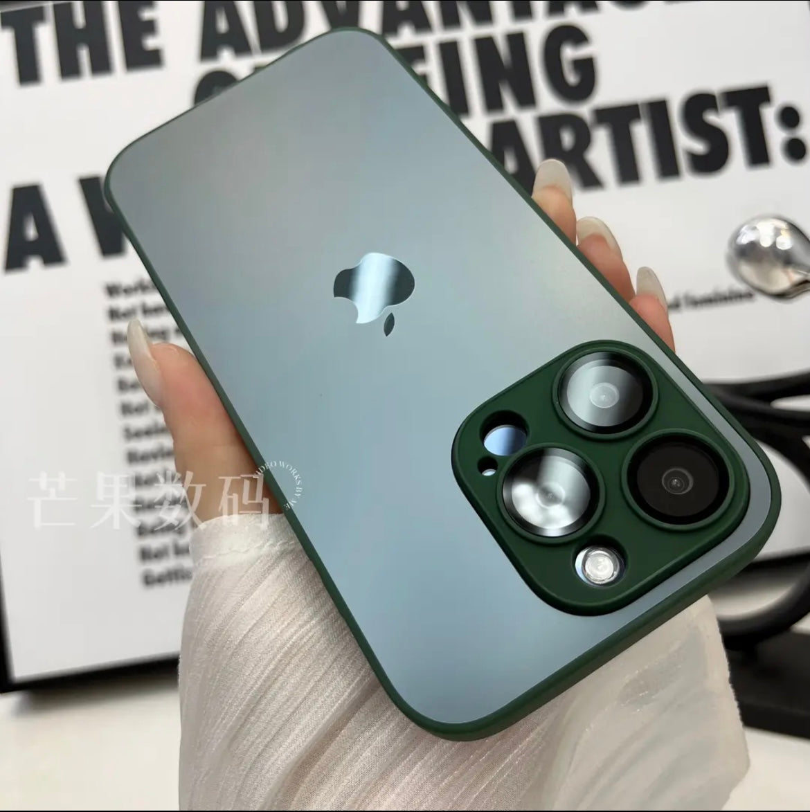 يأتي جهاز Apple 11-16 مع فيلم عدسة 2024 Internet Celebrity AG حافظة الهاتف المحمول المجمد منتج عالي الجودة