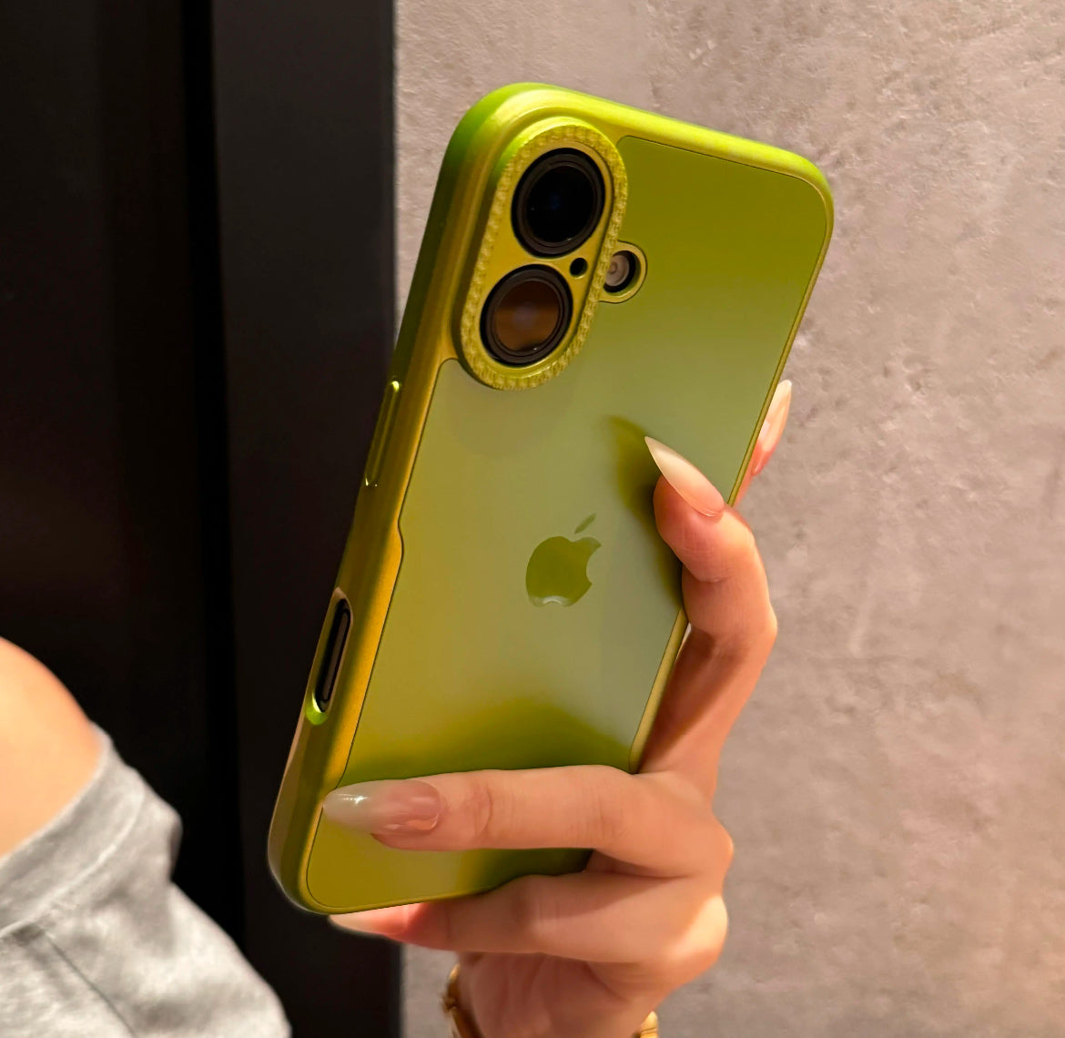 New high-grade frosted waist suitable for iPhone16-12 simple and anti-fall