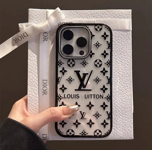 Fashion brand old flower transparent high-grade Apple 16-12 mobile phone case anti-fall luxury