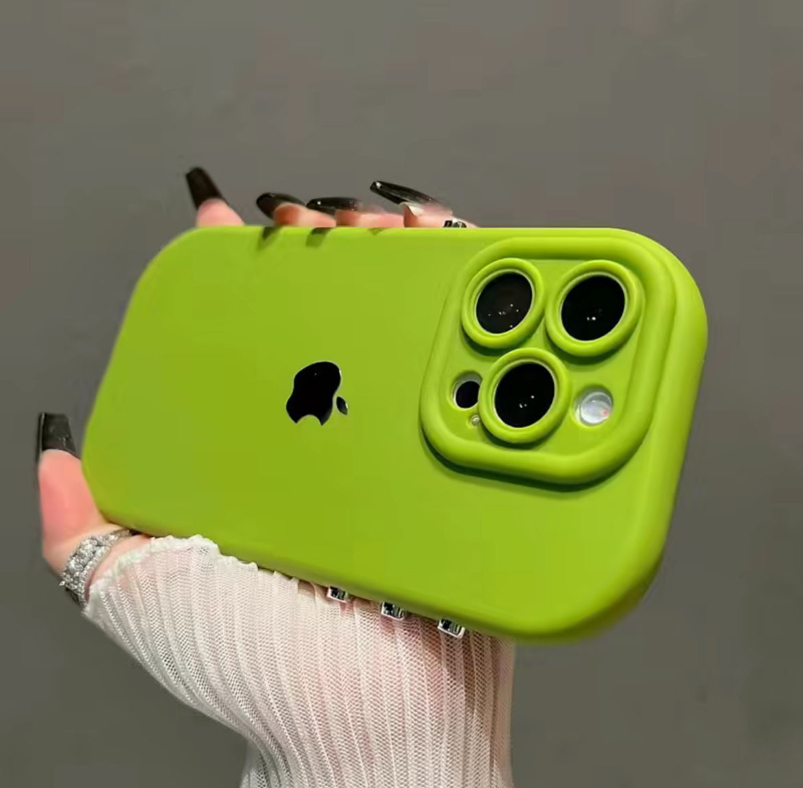 Apple 16-11 case full cover anti-fall ins pure color simple skin-feel frosted metal buttons