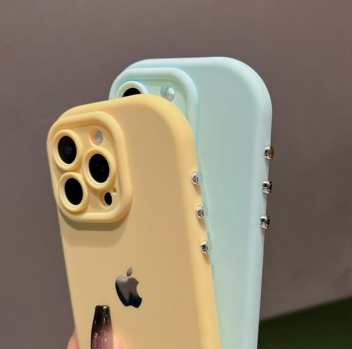 Apple 16-11 case full cover anti-fall ins pure color simple skin-feel frosted metal buttons