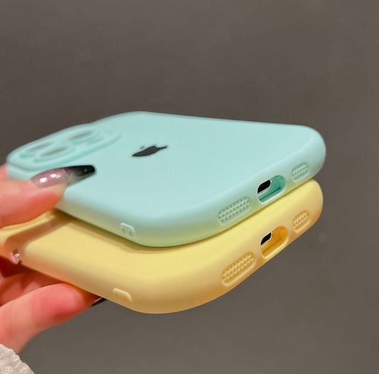 Apple 16-11 case full cover anti-fall ins pure color simple skin-feel frosted metal buttons