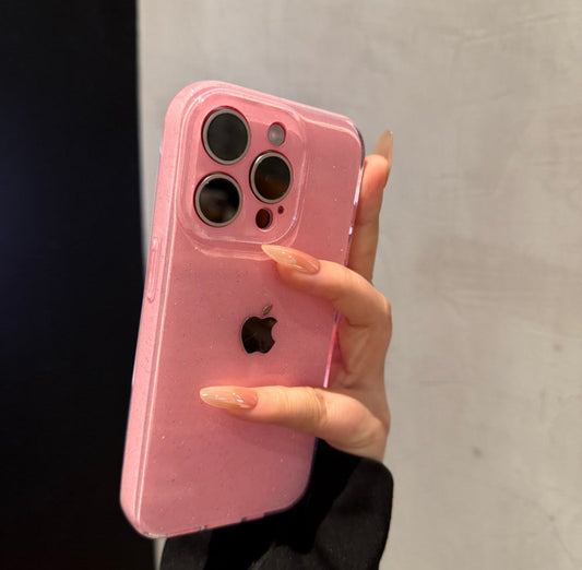 High-end simple glitter iPhone 16-11 mobile phone case creative and fashionable