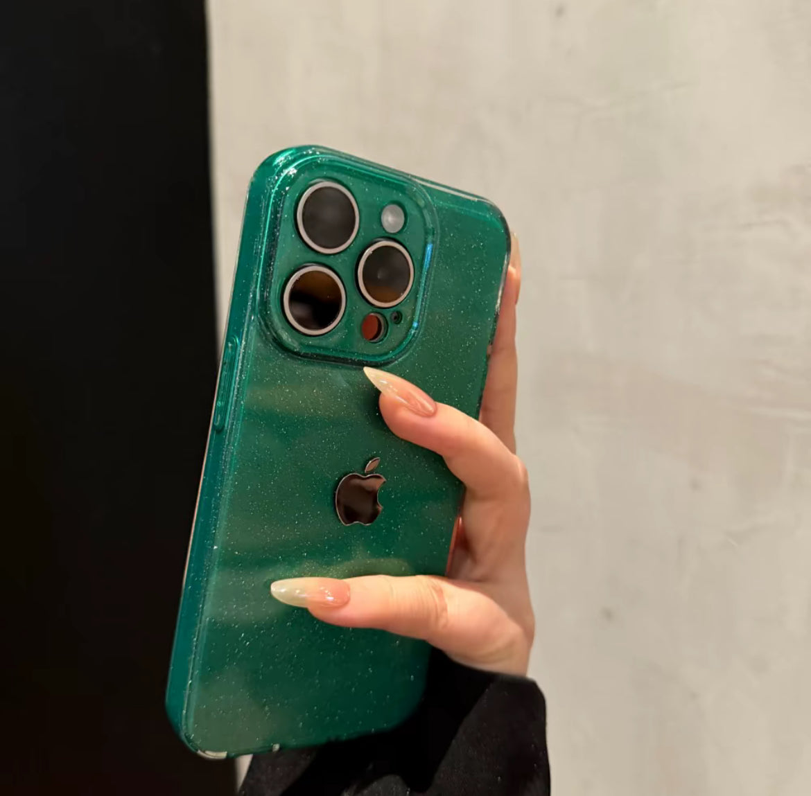 High-end simple glitter iPhone 16-11 mobile phone case creative and fashionable
