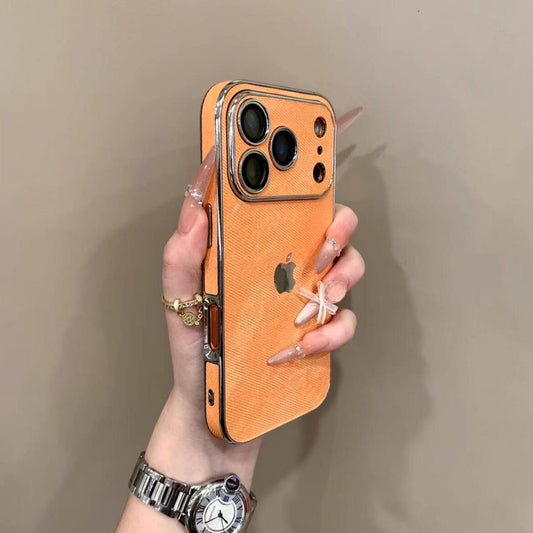 iPhone 17-13 Premium Large Window Denim Texture Case