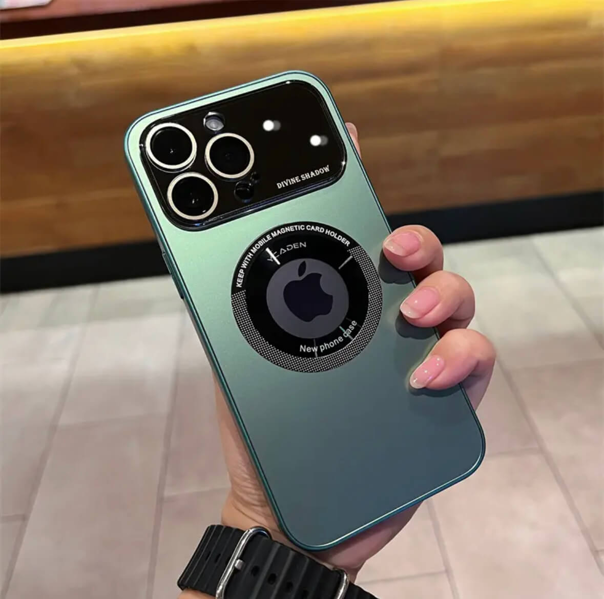 AG magsafe Pro logoview glass phone case Apple_Shopier