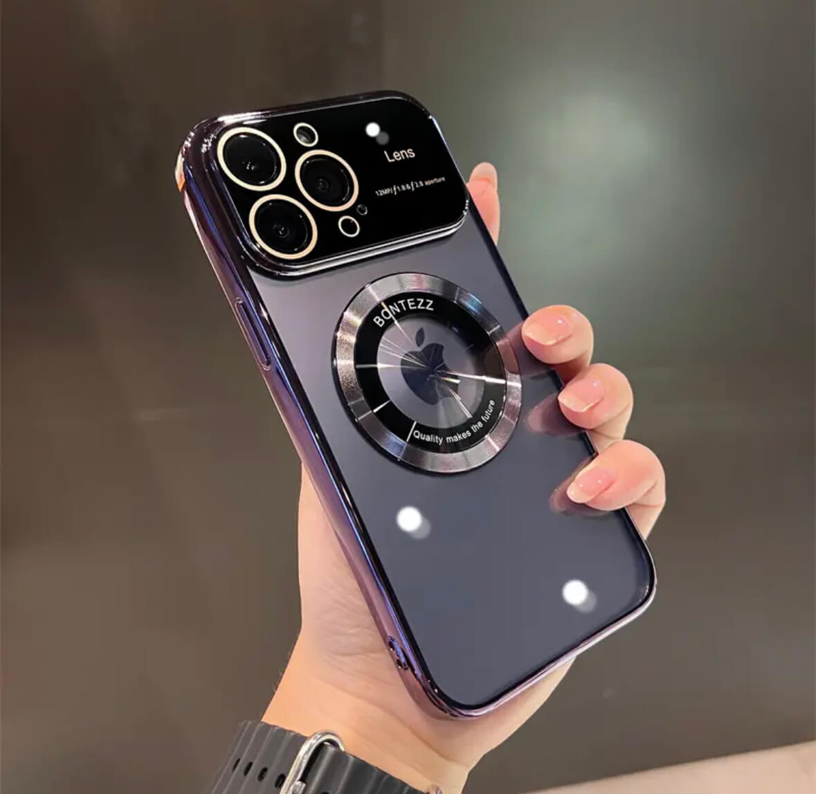 15-12Magnetic leak-tagged large window goggles, iPhone transparent new phone case