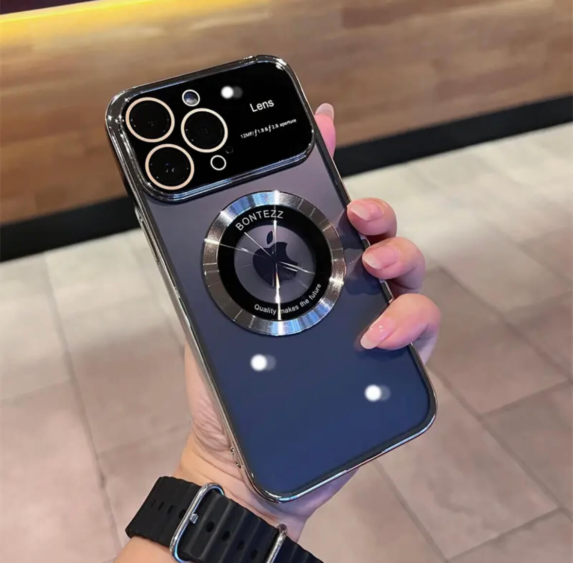 15-12Magnetic leak-tagged large window goggles, iPhone transparent new phone case