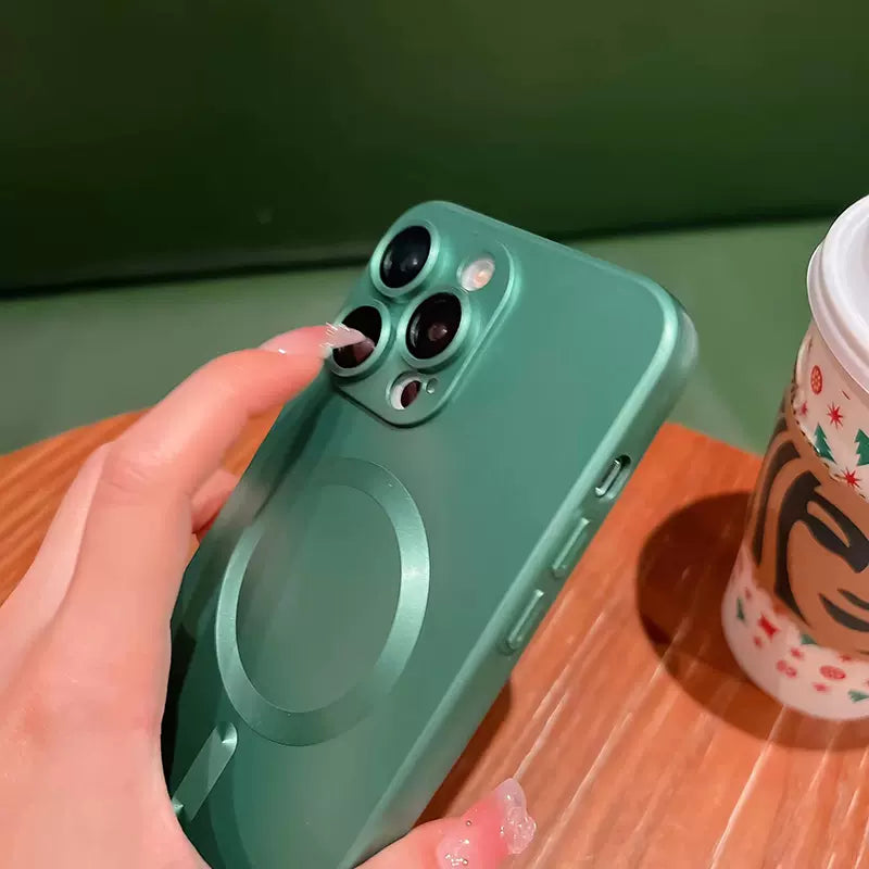 FROSTED SHIMMER ULTRA-THIN MAGSAFING IPHONE CASE WITH CAMERA PROTECTOR