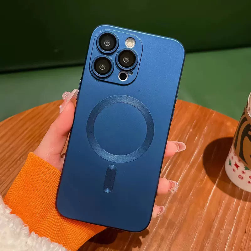 FROSTED SHIMMER ULTRA-THIN MAGSAFING IPHONE CASE WITH CAMERA PROTECTOR