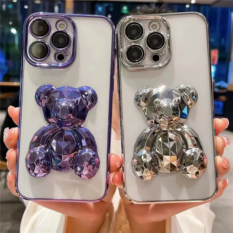 3D CRYSTAL BEAR IPHONE CASE WITH CAMERA PROTECTOR