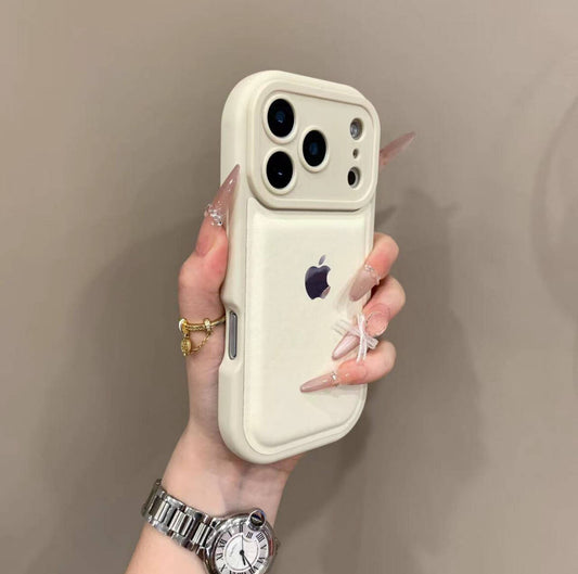 Niche air cushion leather texture anti-fall iPhone17-11 mobile phone case personality internet celebrity