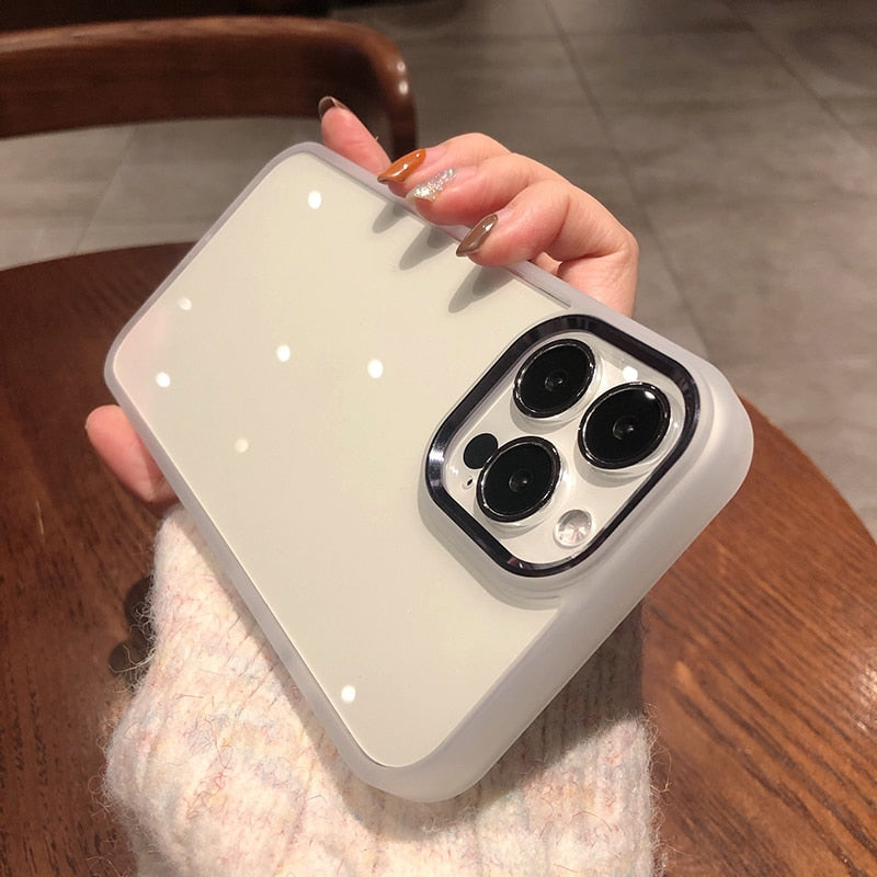 Acrylic Plating Transparent Case For iPhone