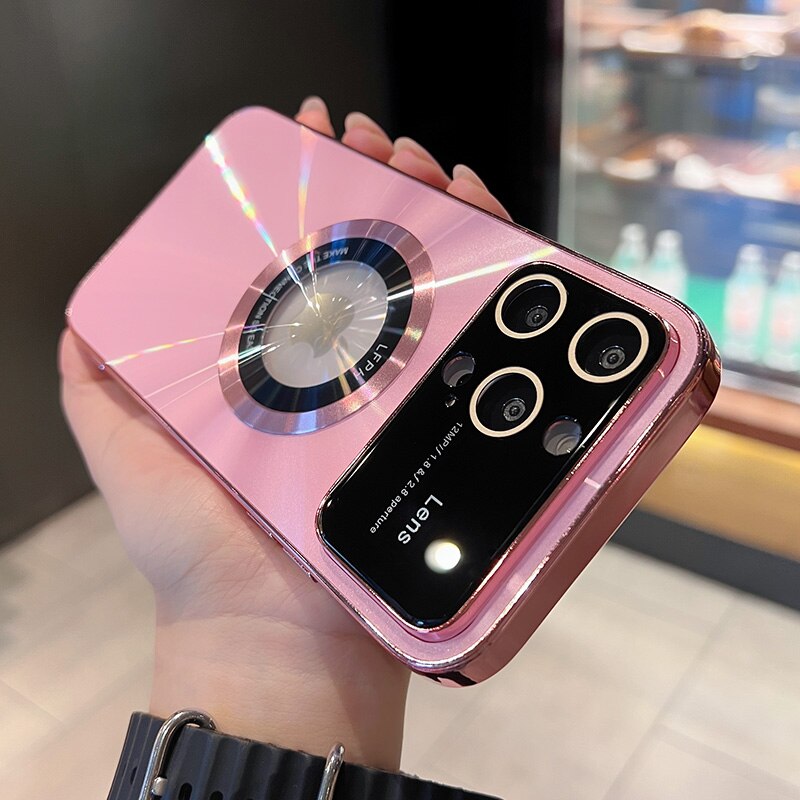 Logo Hole Magsafe Aurora Case For iPhone