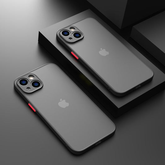 Apple 16-11 mobile phone case contrast color micro-matte full cover anti-drop fingerprint anti-wrinkle