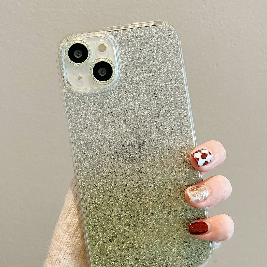 جراب iPhone بلينغ بلينغ بلينغ الجميل مع واقي للعدسات