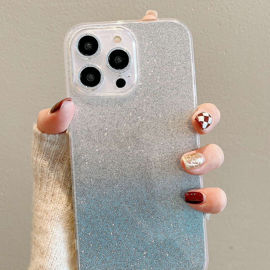 جراب iPhone بلينغ بلينغ بلينغ الجميل مع واقي للعدسات