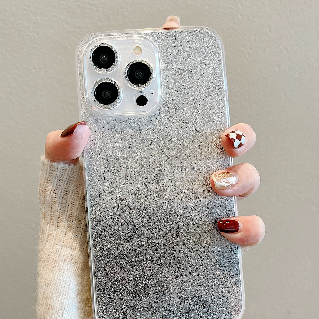 جراب iPhone بلينغ بلينغ بلينغ الجميل مع واقي للعدسات