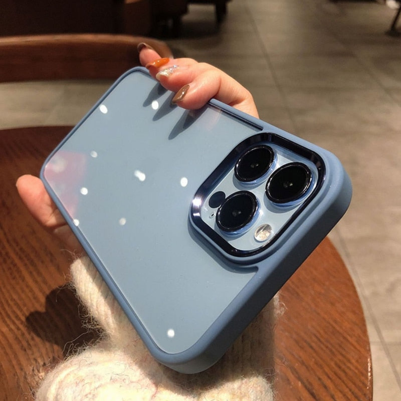 Acrylic Plating Transparent Case For iPhone