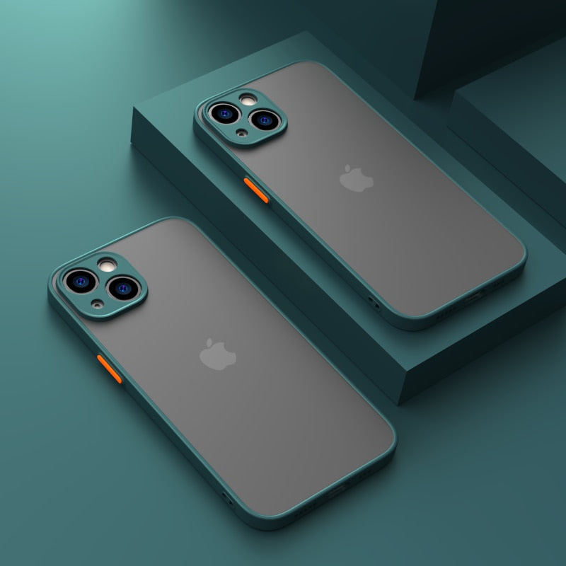 Apple 16-11 mobile phone case contrast color micro-matte full cover anti-drop fingerprint anti-wrinkle