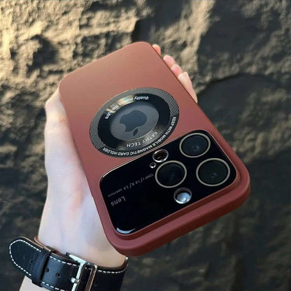 Apple 15/14/13/12/11 Matte Magsafing iphone case with big window camera protector