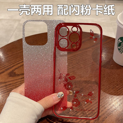 Pink Color Block Leopard iPhone Case