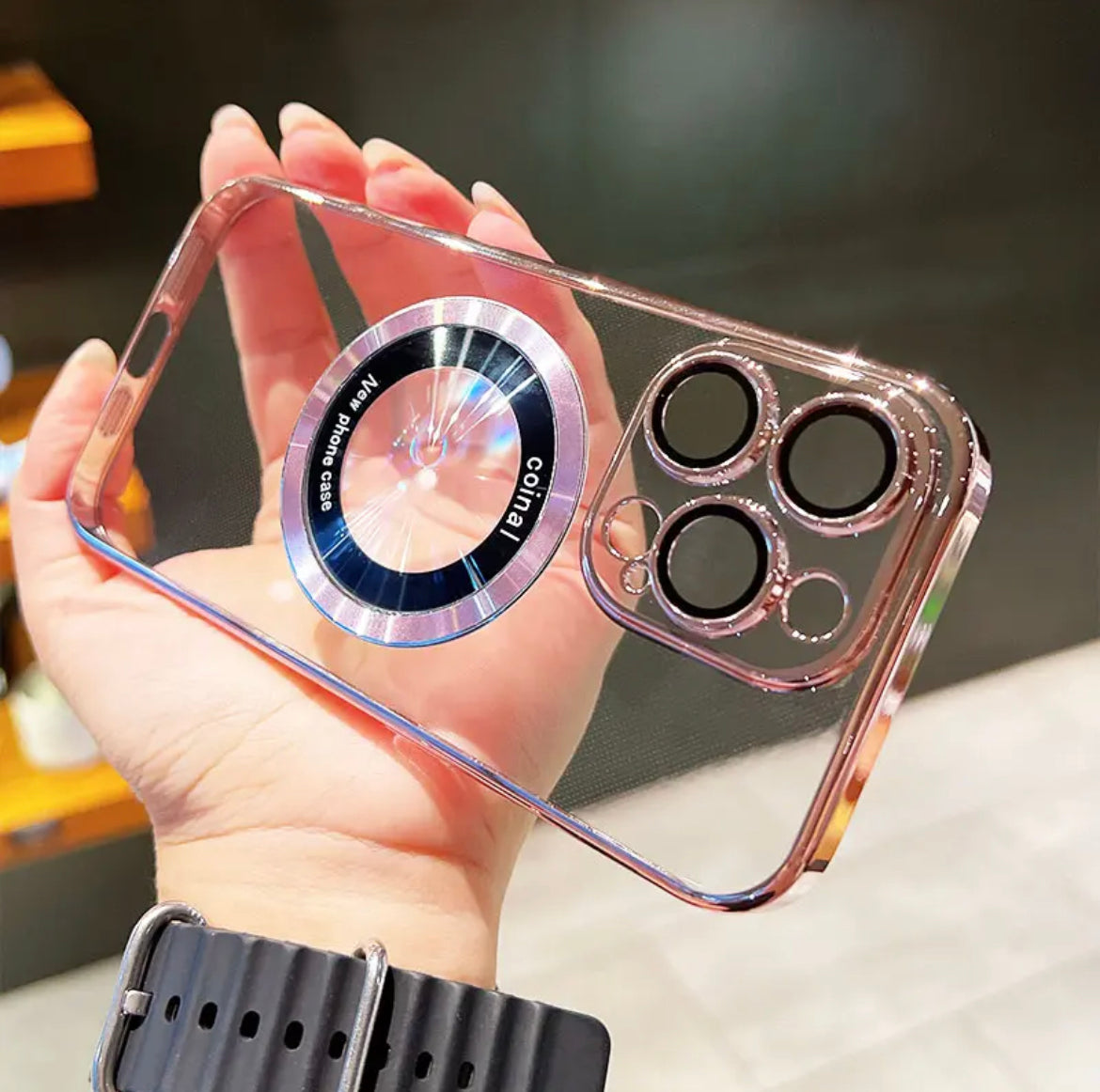 Premium Magsafing Clear iPhone Case with Camera Protector