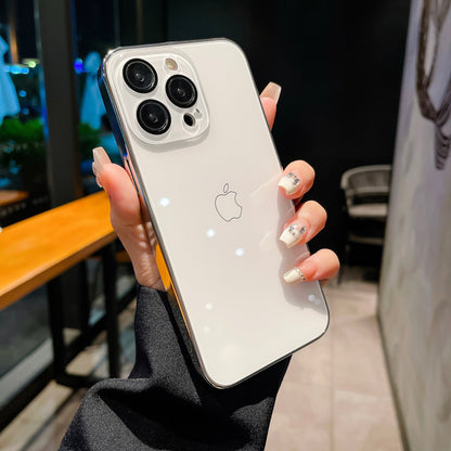 Apple16/15/14/13/12 comes with lens film mirror electroplated glass case