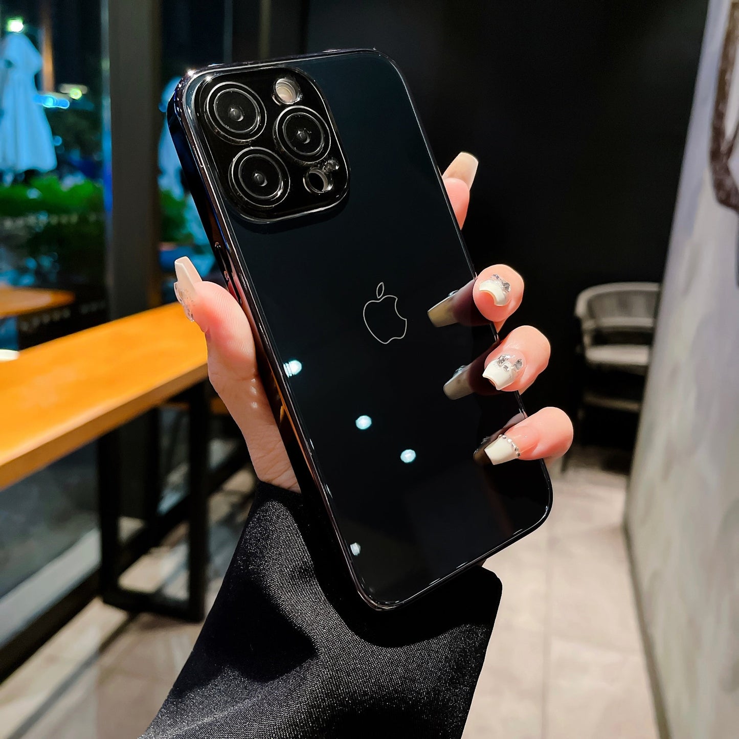 Apple16/15/14/13/12 comes with lens film mirror electroplated glass case