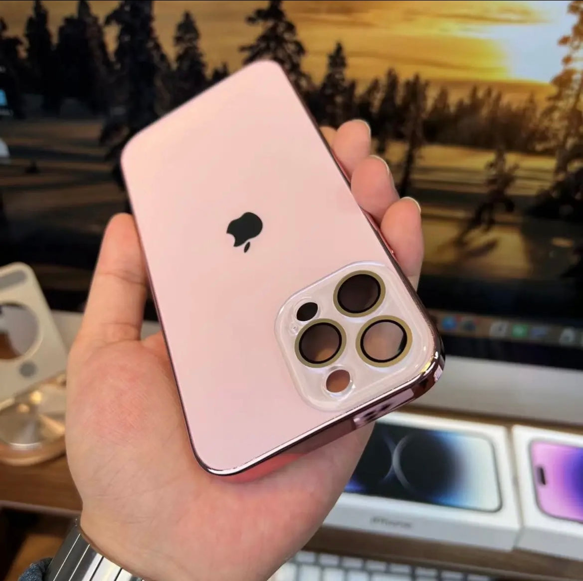 Apple 17/16/15/14/13/12/11 Nano AG Matte/Lens Film iPhone Protective Case