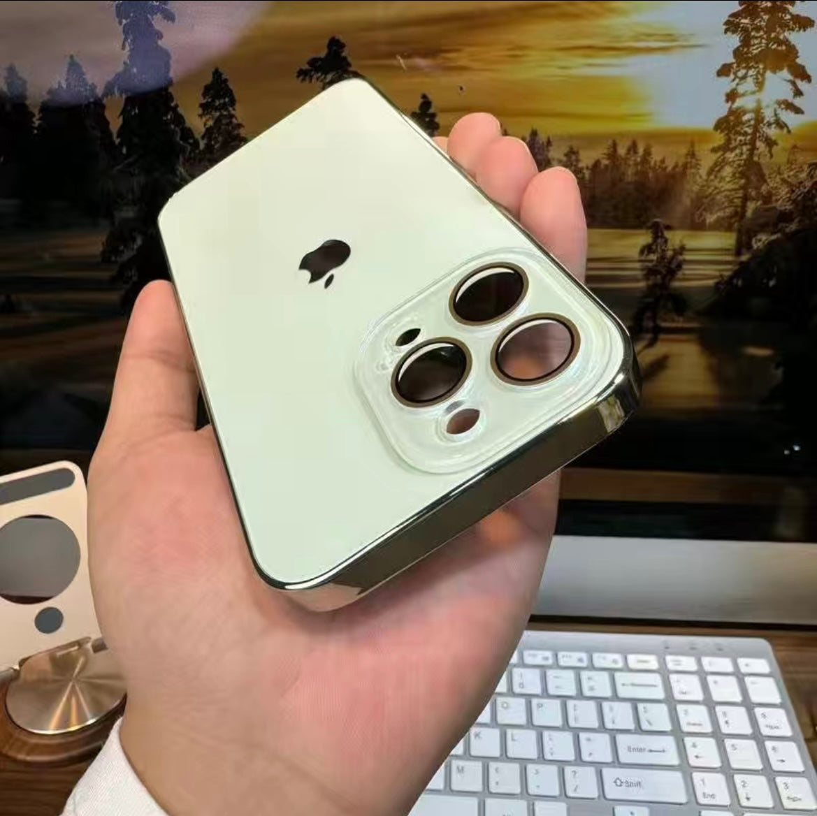 Apple 17/16/15/14/13/12/11 Nano AG Matte/Lens Film iPhone Protective Case